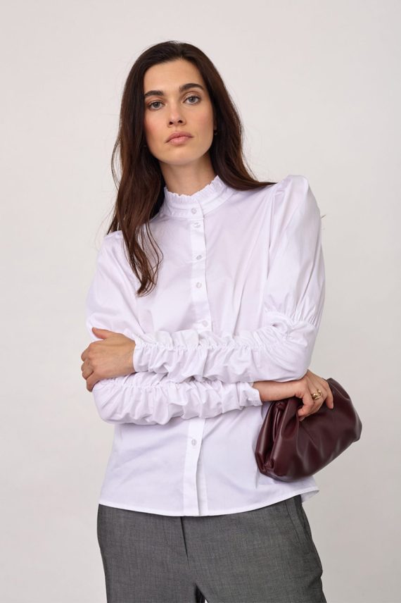 SannaCC Puff Shirt White