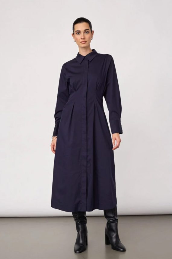 SannaCC Shirt Long Dress Navy