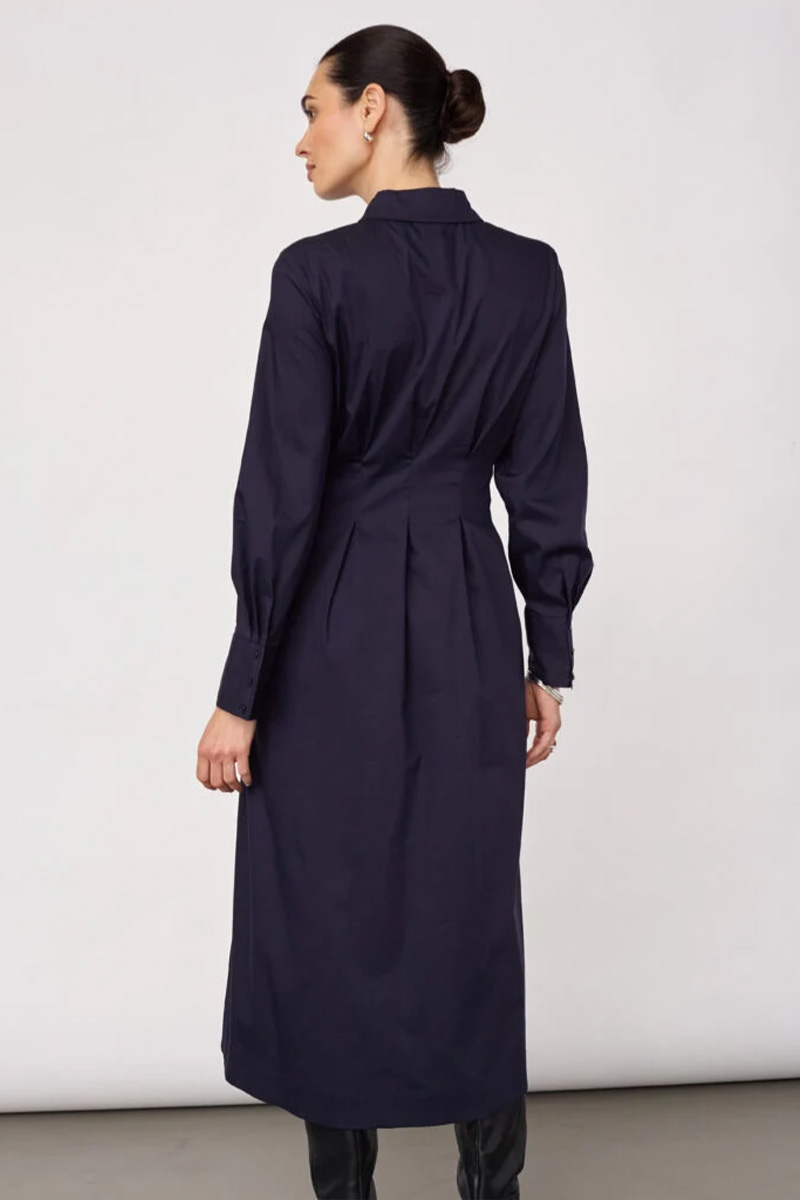 SannaCC Shirt Long Dress Navy - Bilde 2