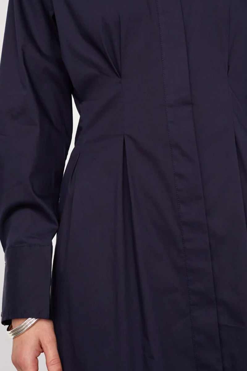 SannaCC Shirt Long Dress Navy - Bilde 3