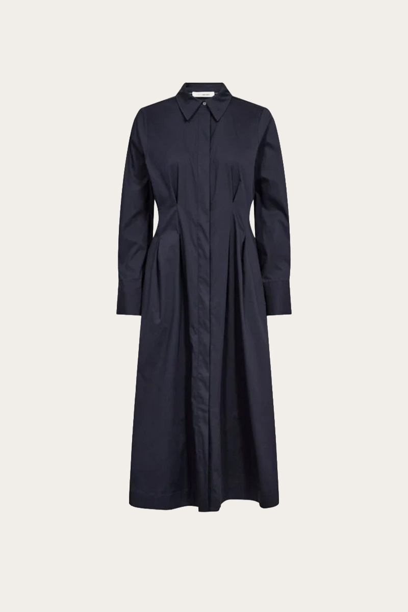 SannaCC Shirt Long Dress Navy - Bilde 4