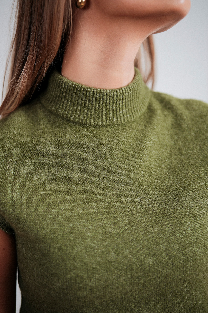 SLAnina Top Loden Green Melange - Bilde 2