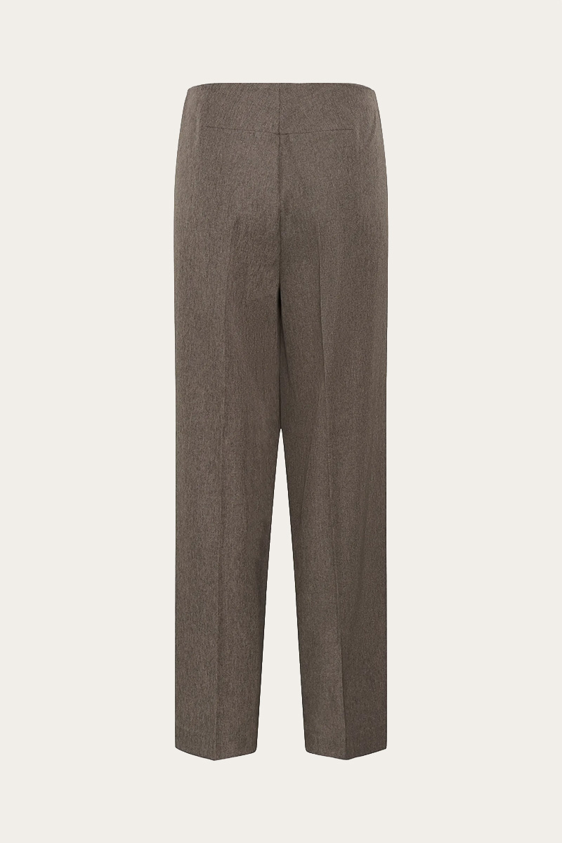 SLLilu Corinne Wide Long Pants Walnut Melange - Bilde 3