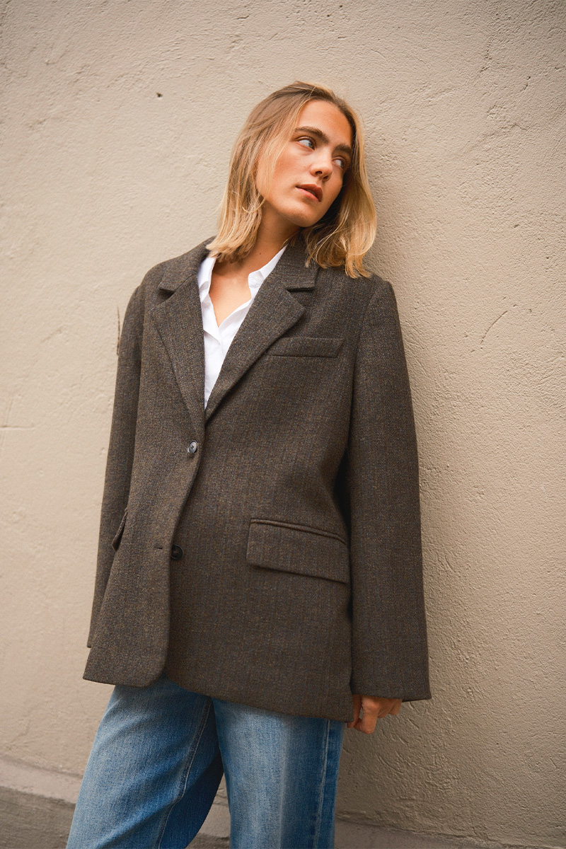 Solvej Wool Blazer Brown