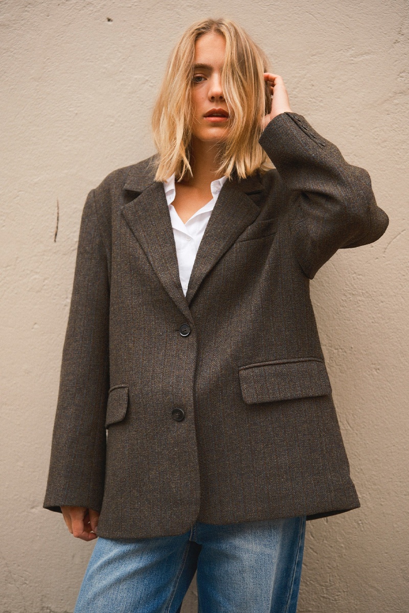 Solvej Wool Blazer Brown - Bilde 2