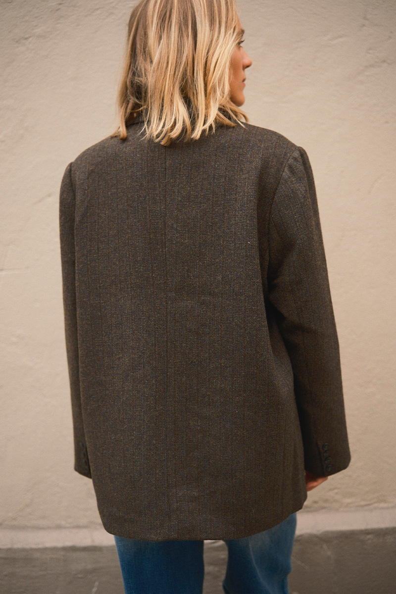 Solvej Wool Blazer Brown - Bilde 3