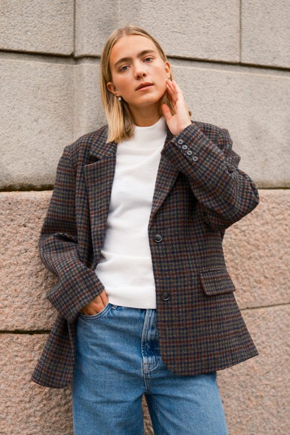 Solvej Wool Blazer Multi Houndtooth