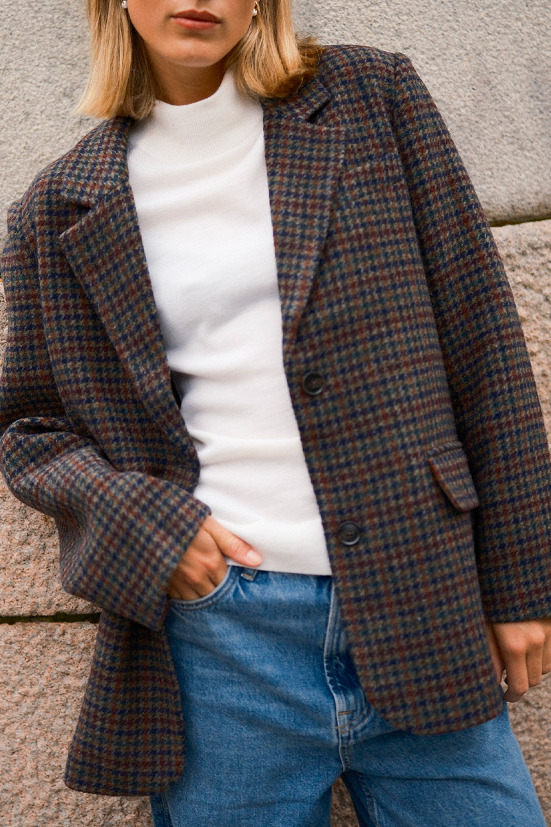 Solvej Wool Blazer Multi Houndtooth - Bilde 3