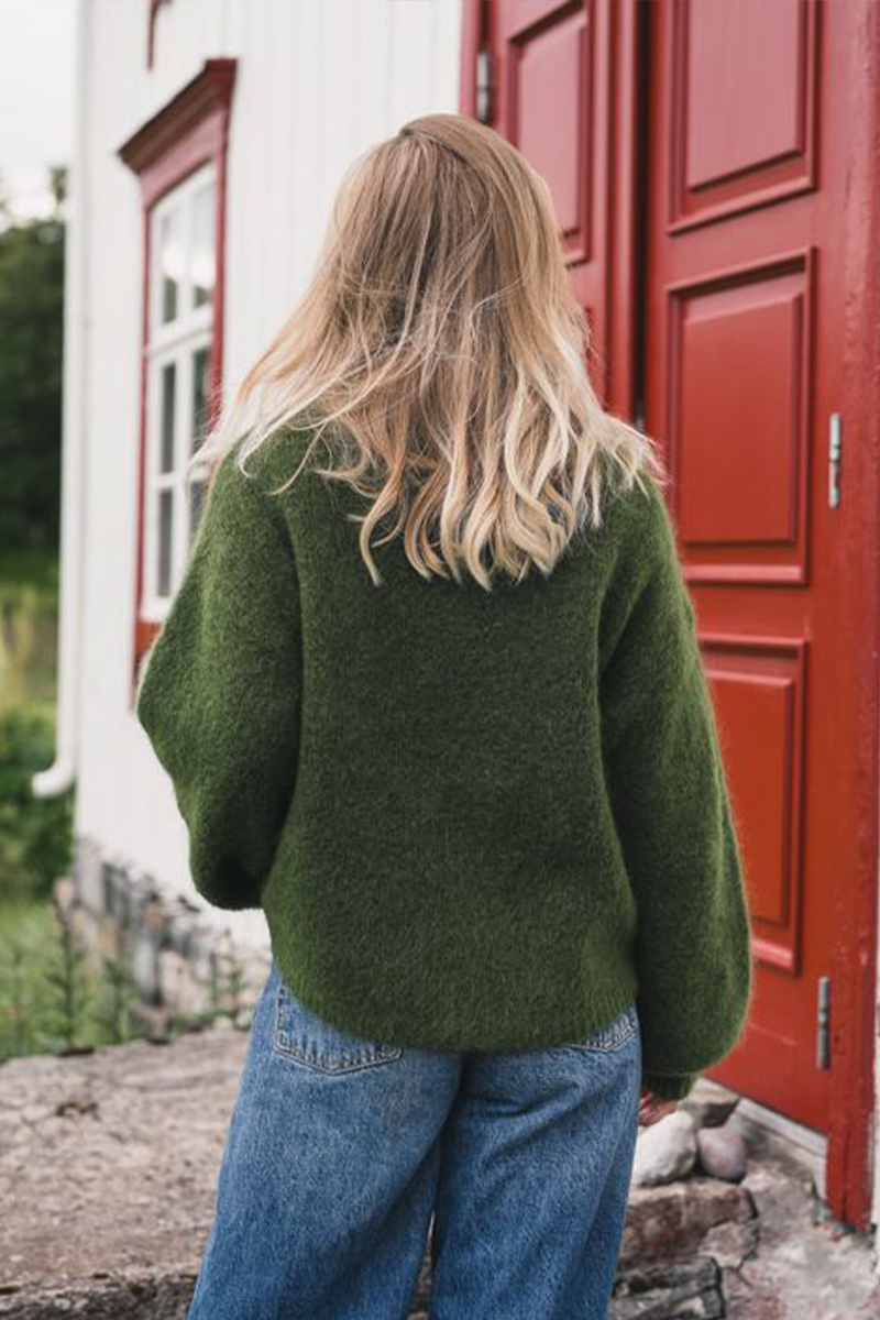 Thea Amalie Pullover Chive Melange - Bilde 2