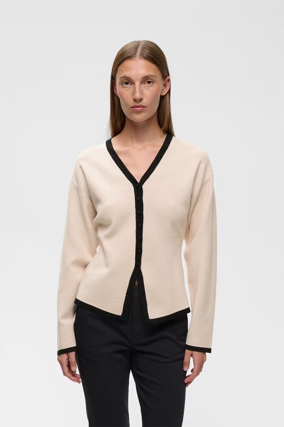 YenahIW Contrast Cardigan Haze/Nature