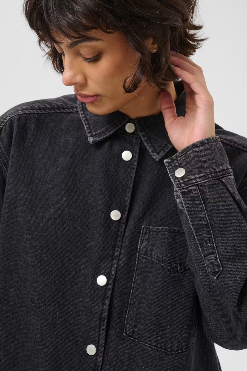 CorneliePW Jacket Washed Black Denim - Bilde 4