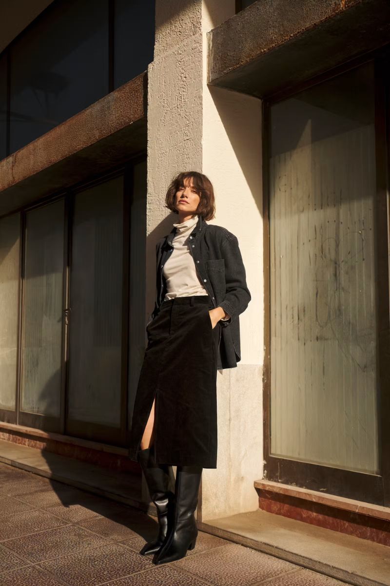 CorneliePW Jacket Washed Black Denim
