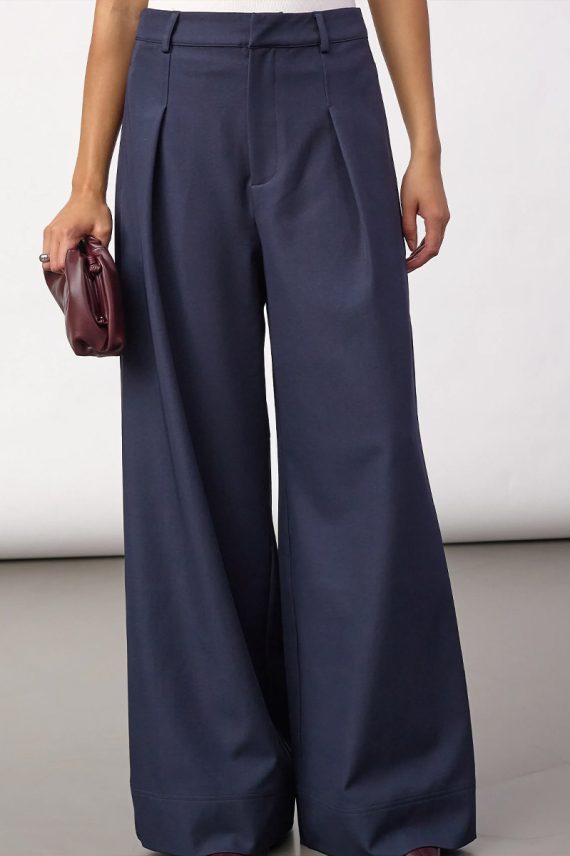LunaCC Pleat Pants Navy