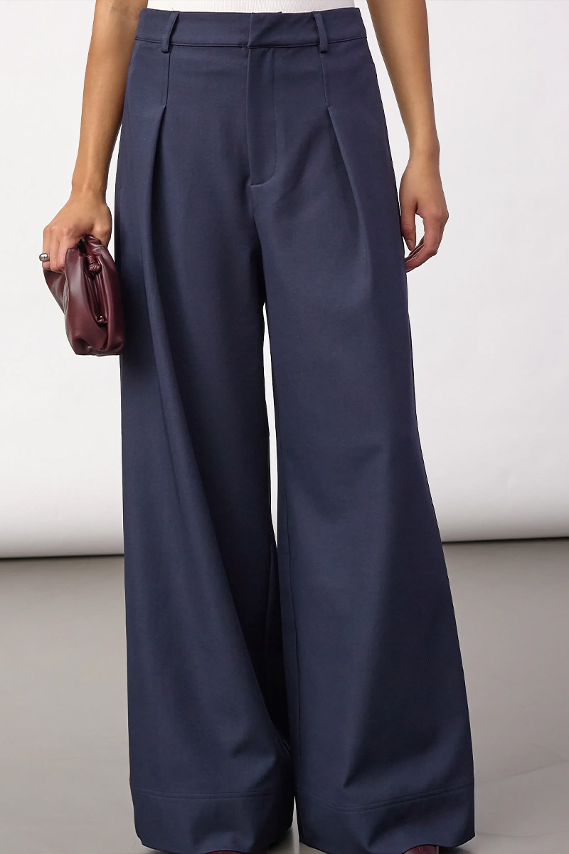 LunaCC Pleat Pants Navy