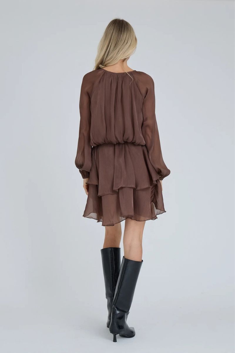 Ovena Dress Dark Brown - Bilde 3