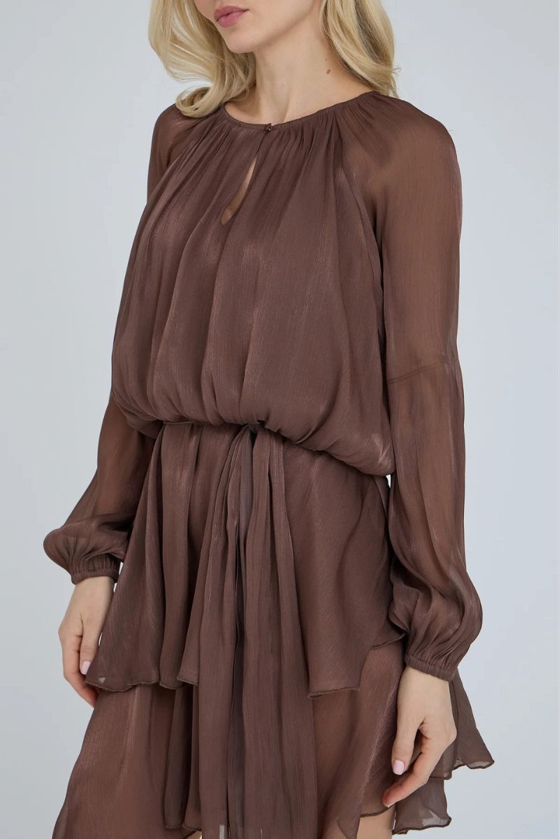 Ovena Dress Dark Brown - Bilde 2
