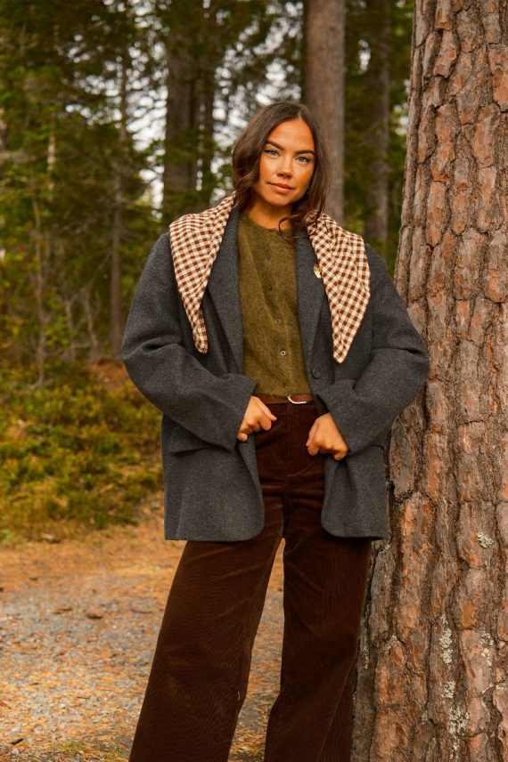 Solvej Wool Blazer Dark Grey Melange