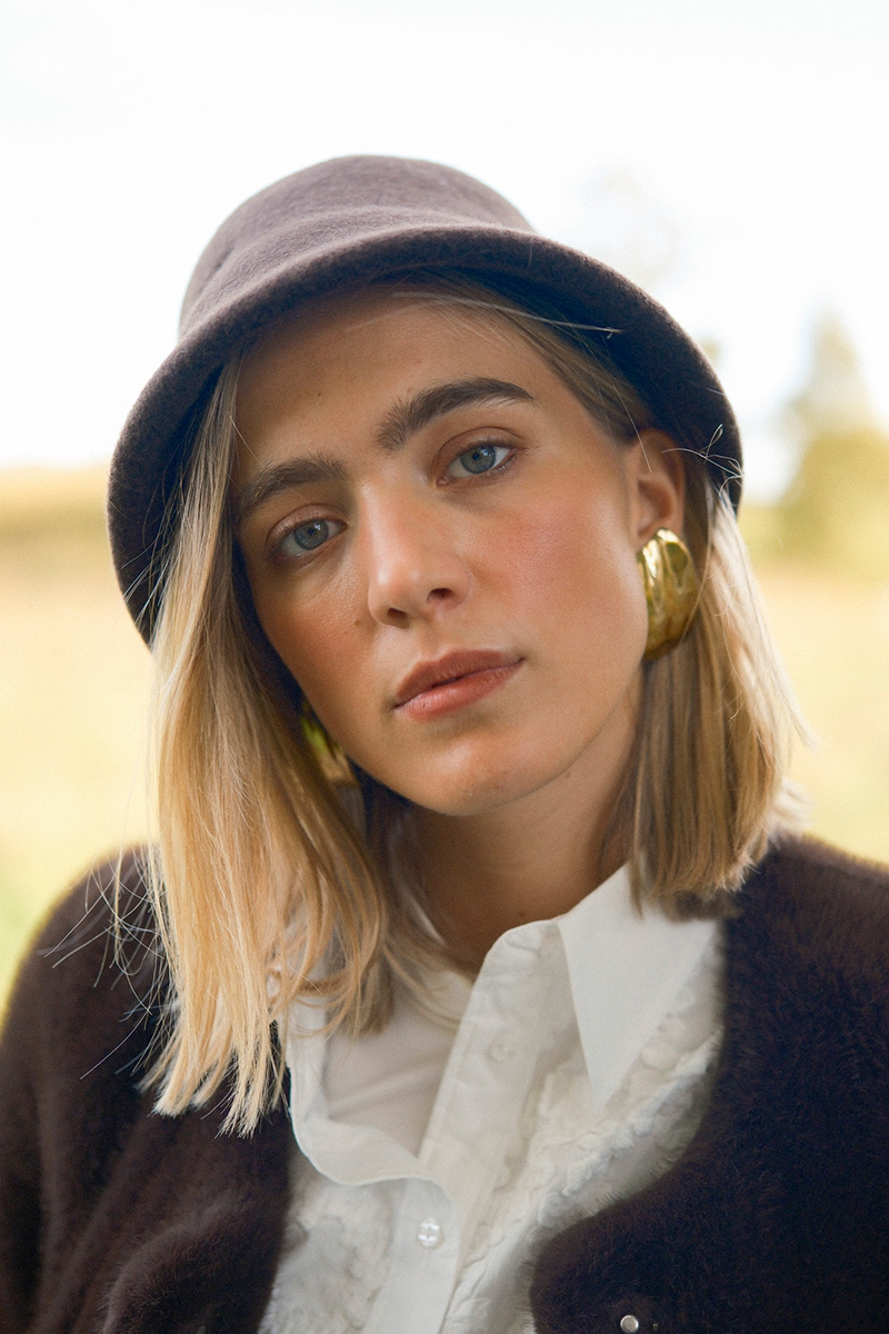 Synne Wool Bucket Hat Brown - Bilde 3