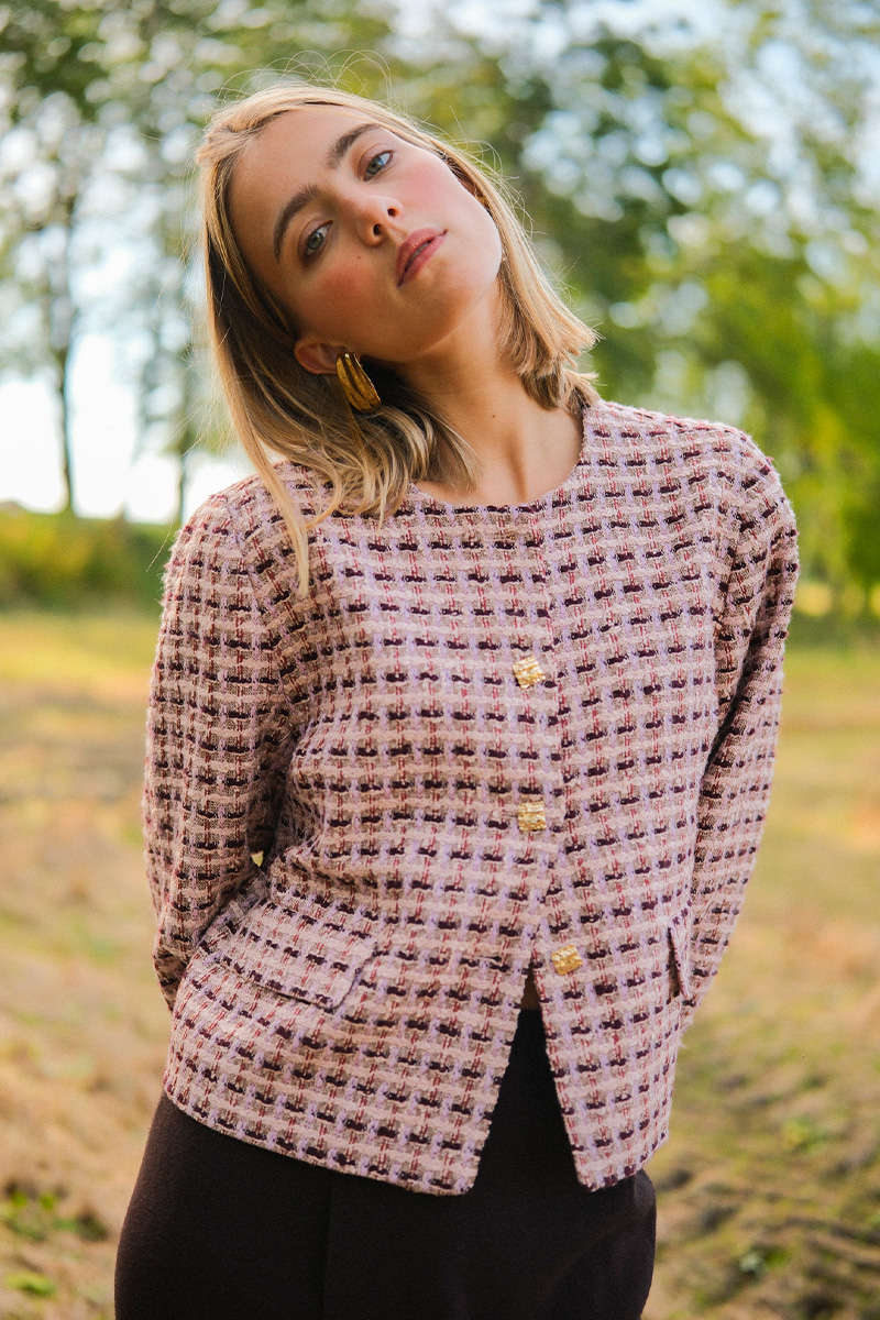 TikaCC Boucle Jacket Dusty Rose - Bilde 4