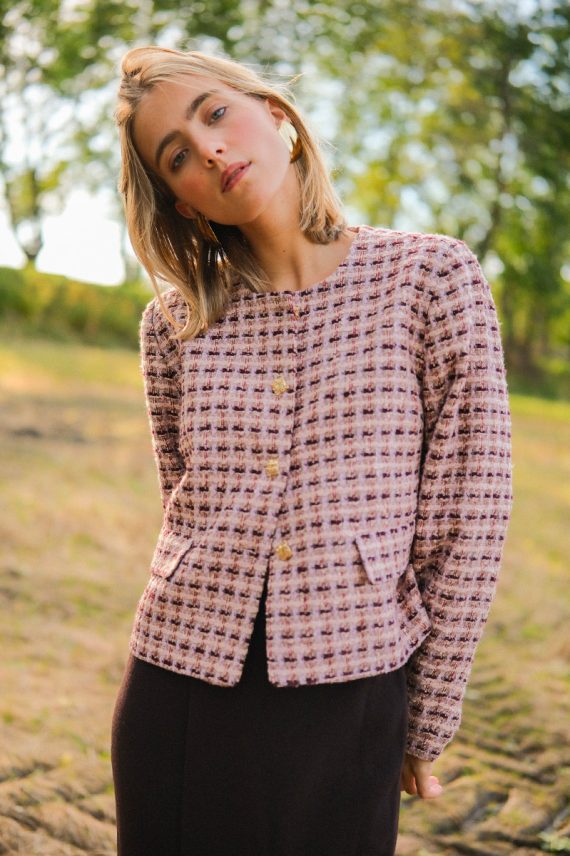 TikaCC Boucle Jacket Dusty Rose