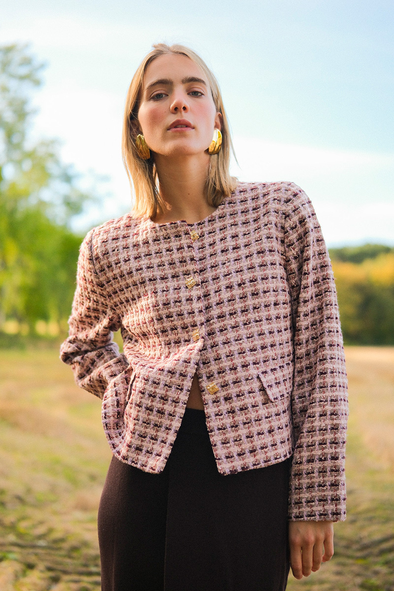 TikaCC Boucle Jacket Dusty Rose - Bilde 2