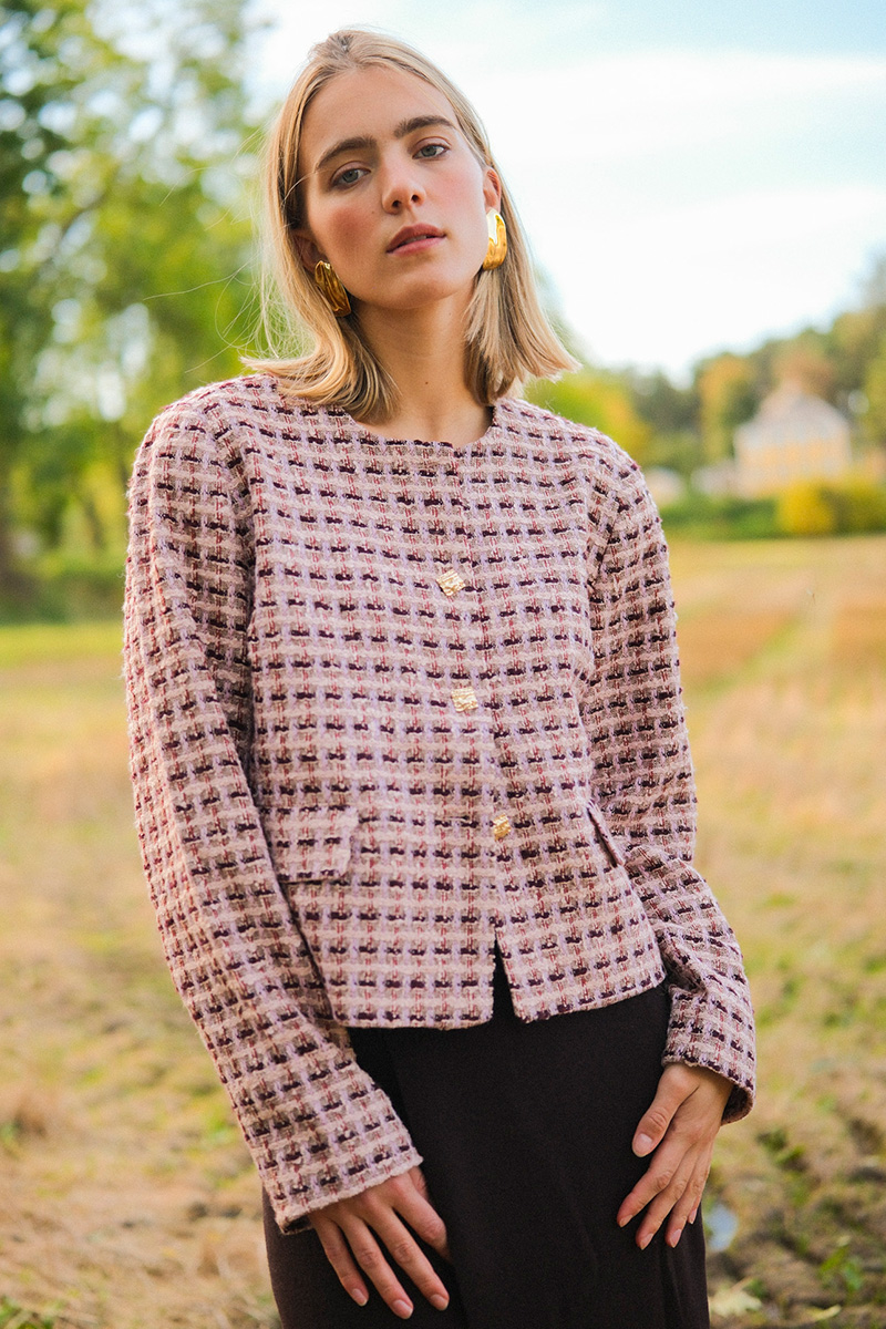 TikaCC Boucle Jacket Dusty Rose - Bilde 8