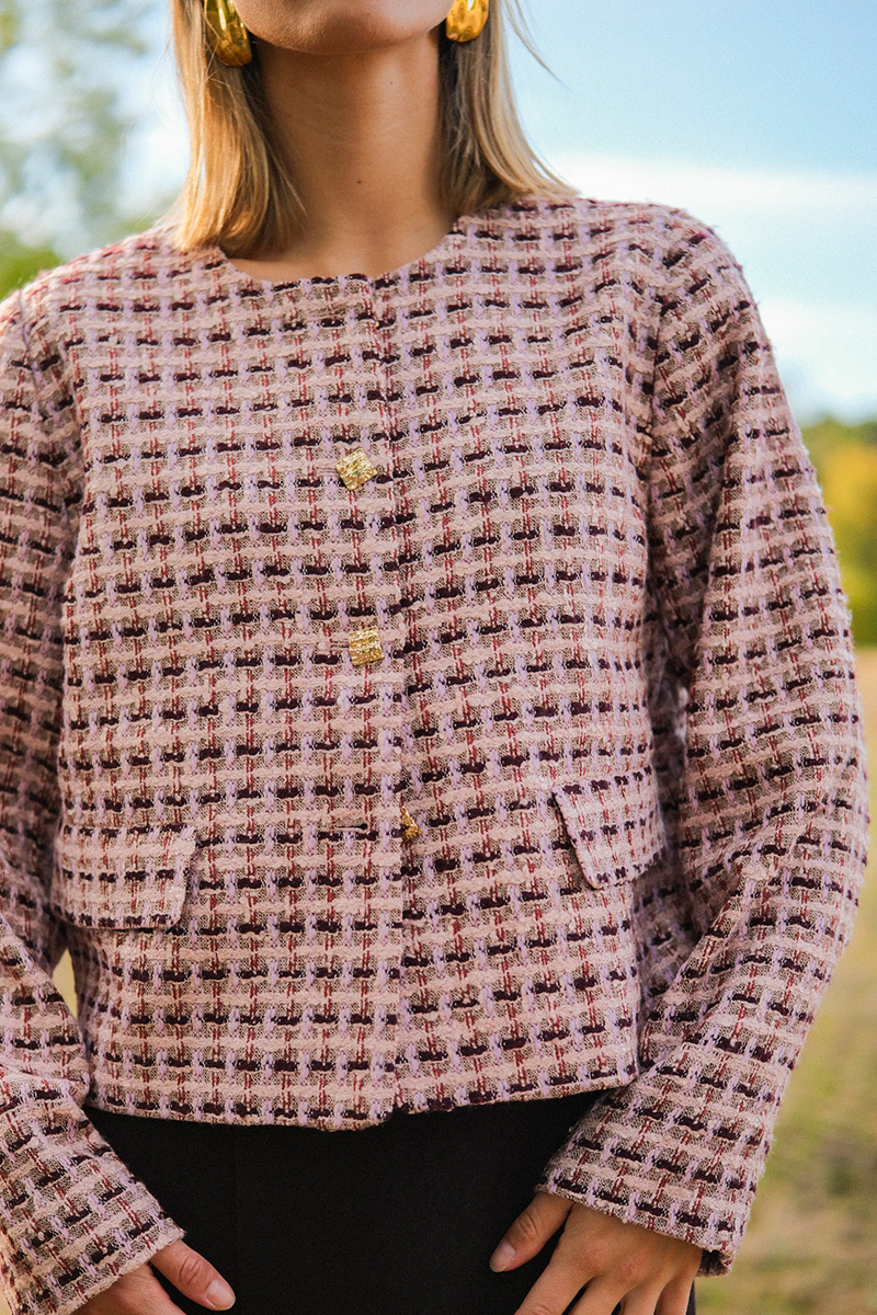 TikaCC Boucle Jacket Dusty Rose - Bilde 3