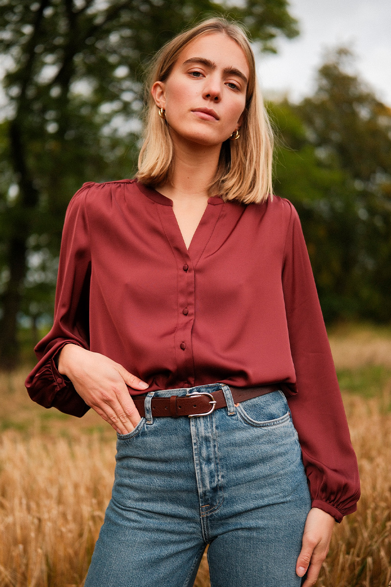 Trine Shirt Choco Truffle - Bilde 2