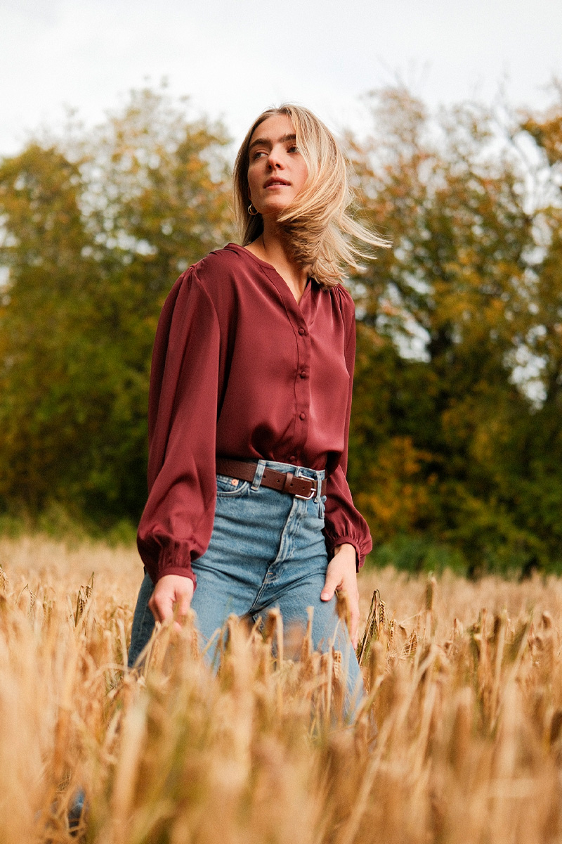 Trine Shirt Choco Truffle - Bilde 3