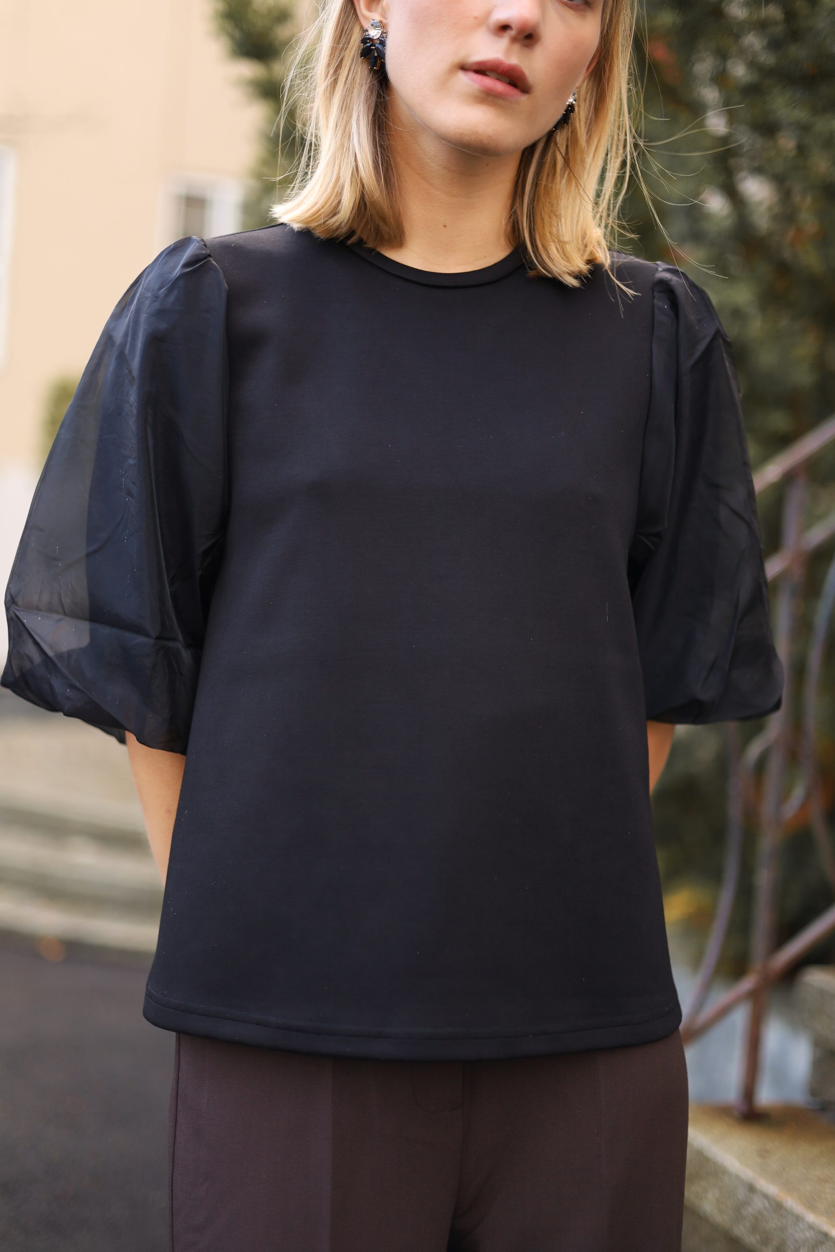 SLMarigold Puff Tee Black - Bilde 2