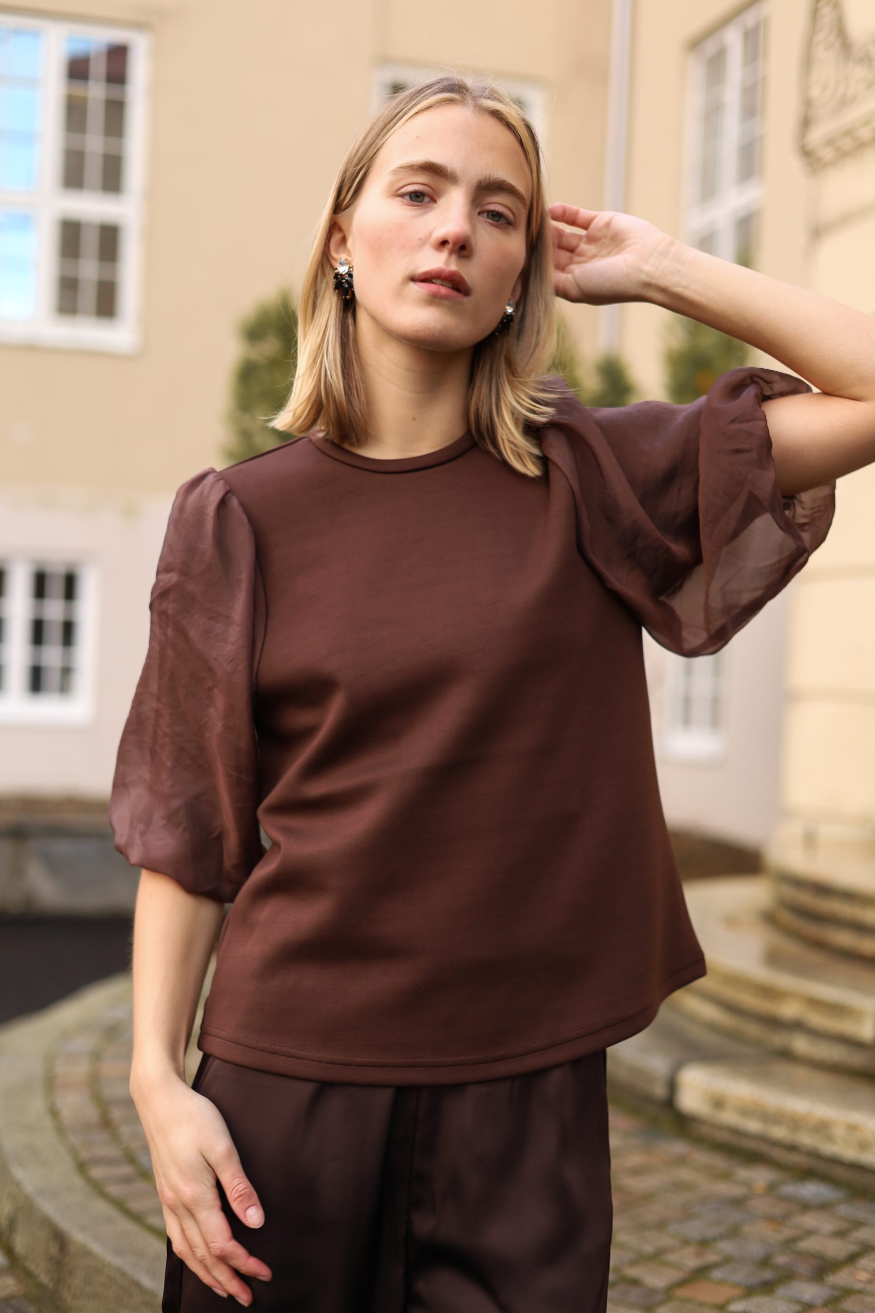 SLMarigold Puff Tee Chocolate