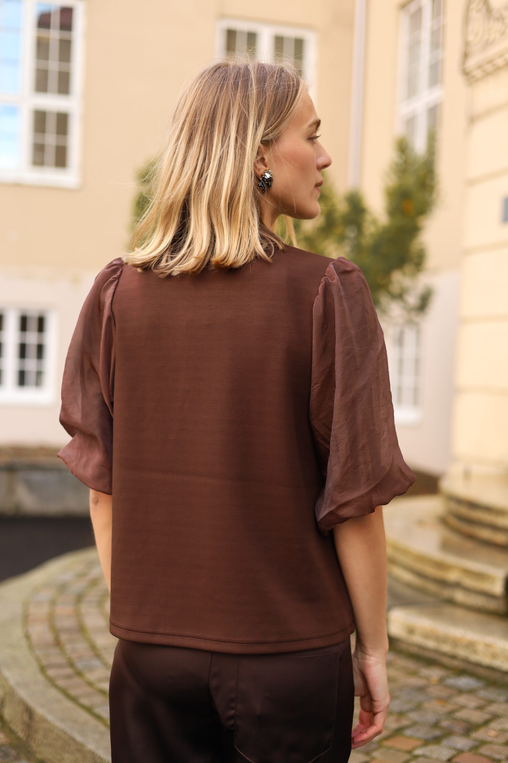 SLMarigold Puff Tee Chocolate - Bilde 4