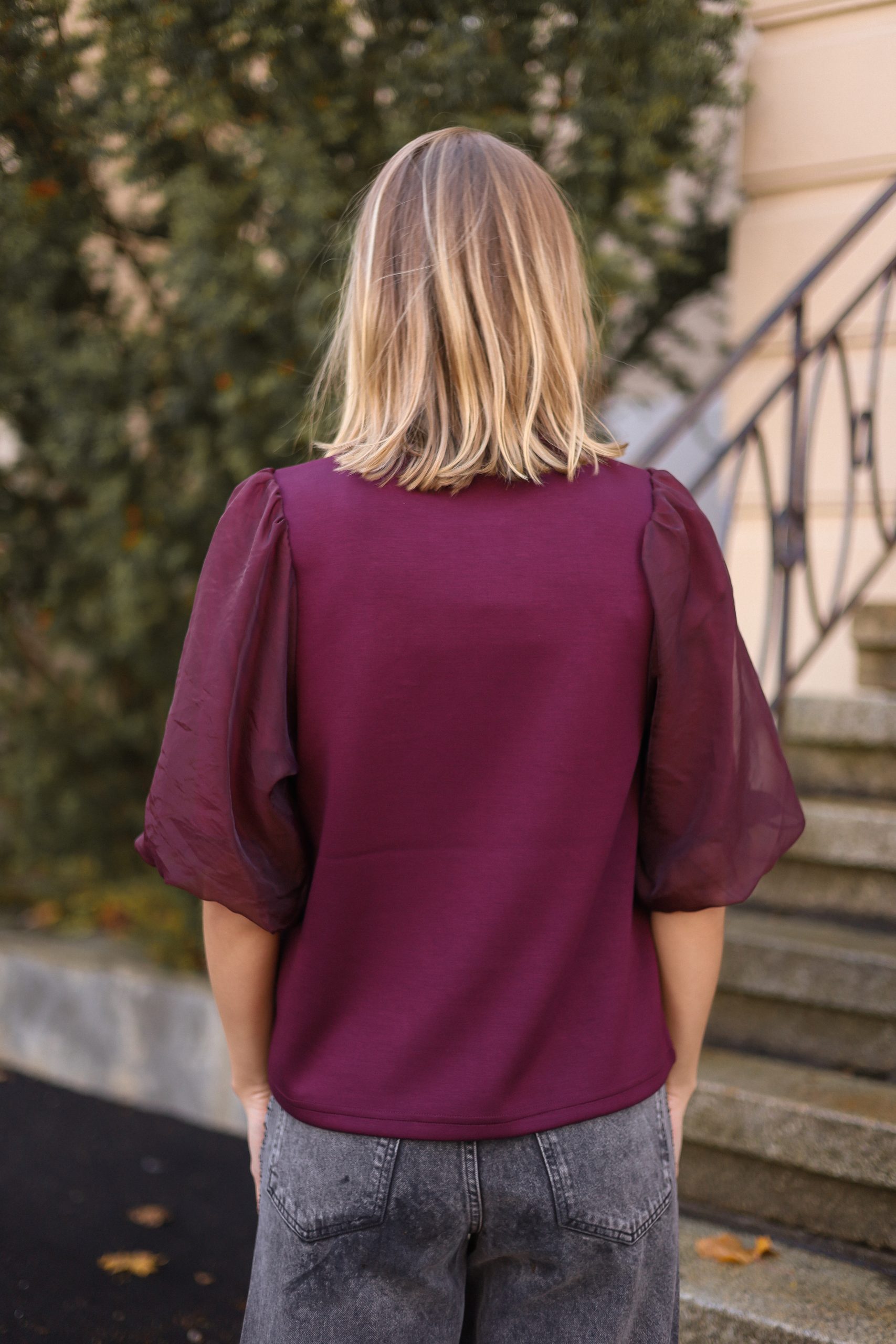 SLMarigold Puff Tee Fig - Bilde 3