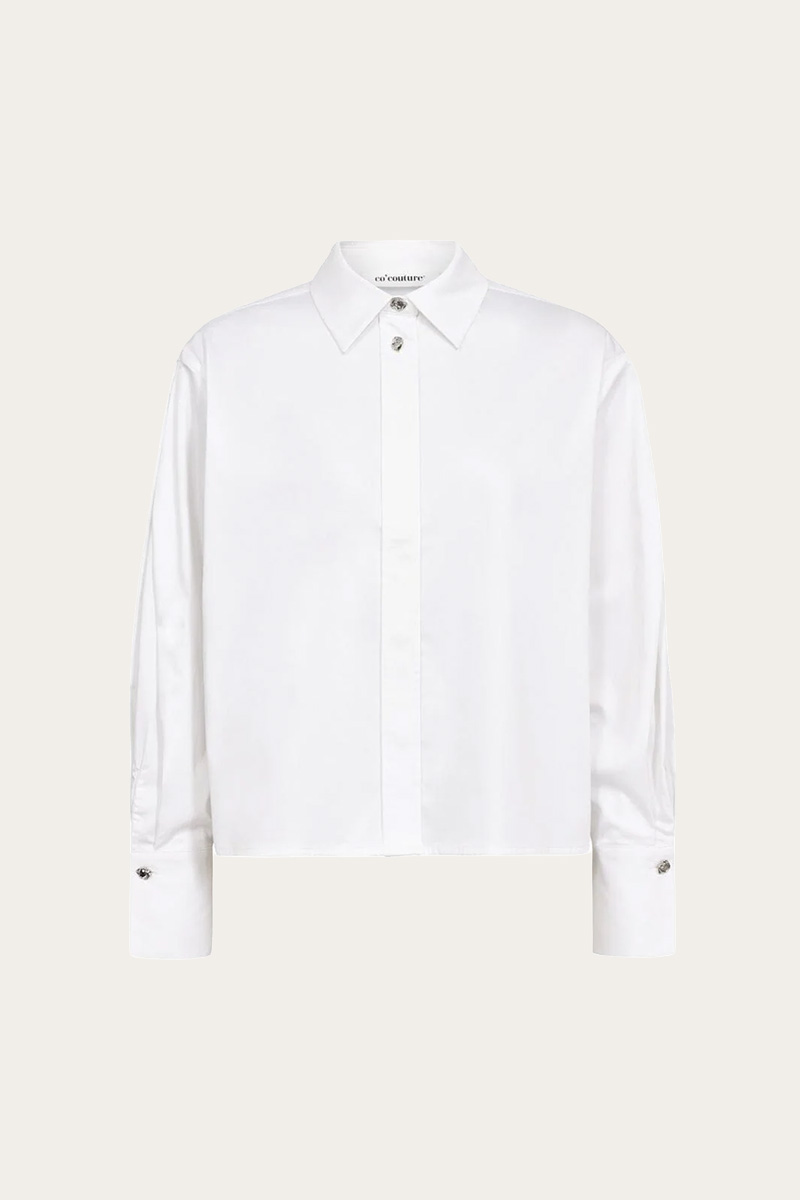 DaliaCC Sleeve Pleat Shirt White - Bilde 7