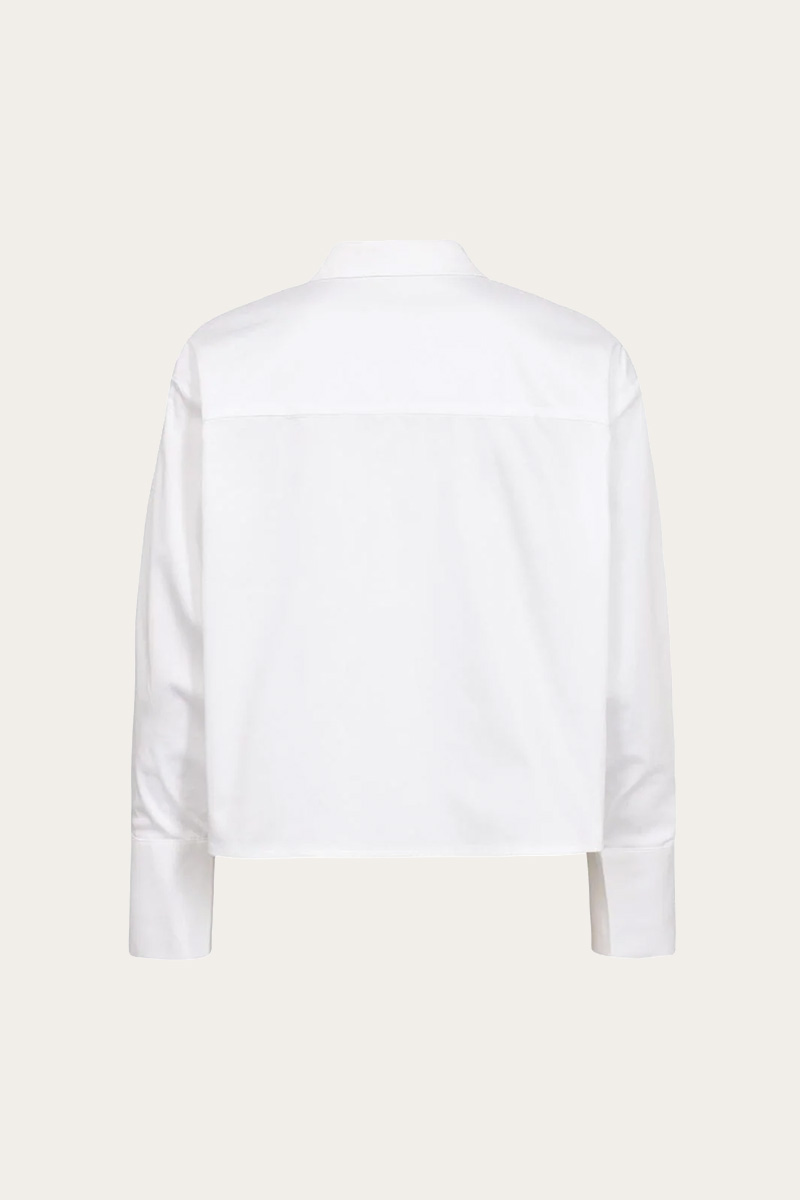 DaliaCC Sleeve Pleat Shirt White - Bilde 8