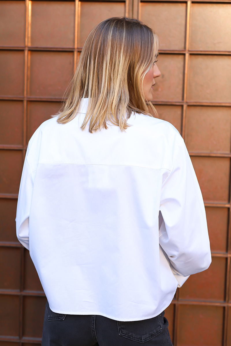 DaliaCC Sleeve Pleat Shirt White - Bilde 6