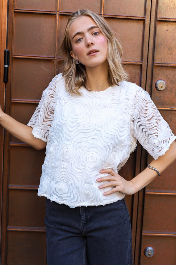 GiovannaCC SS Blouse Off white