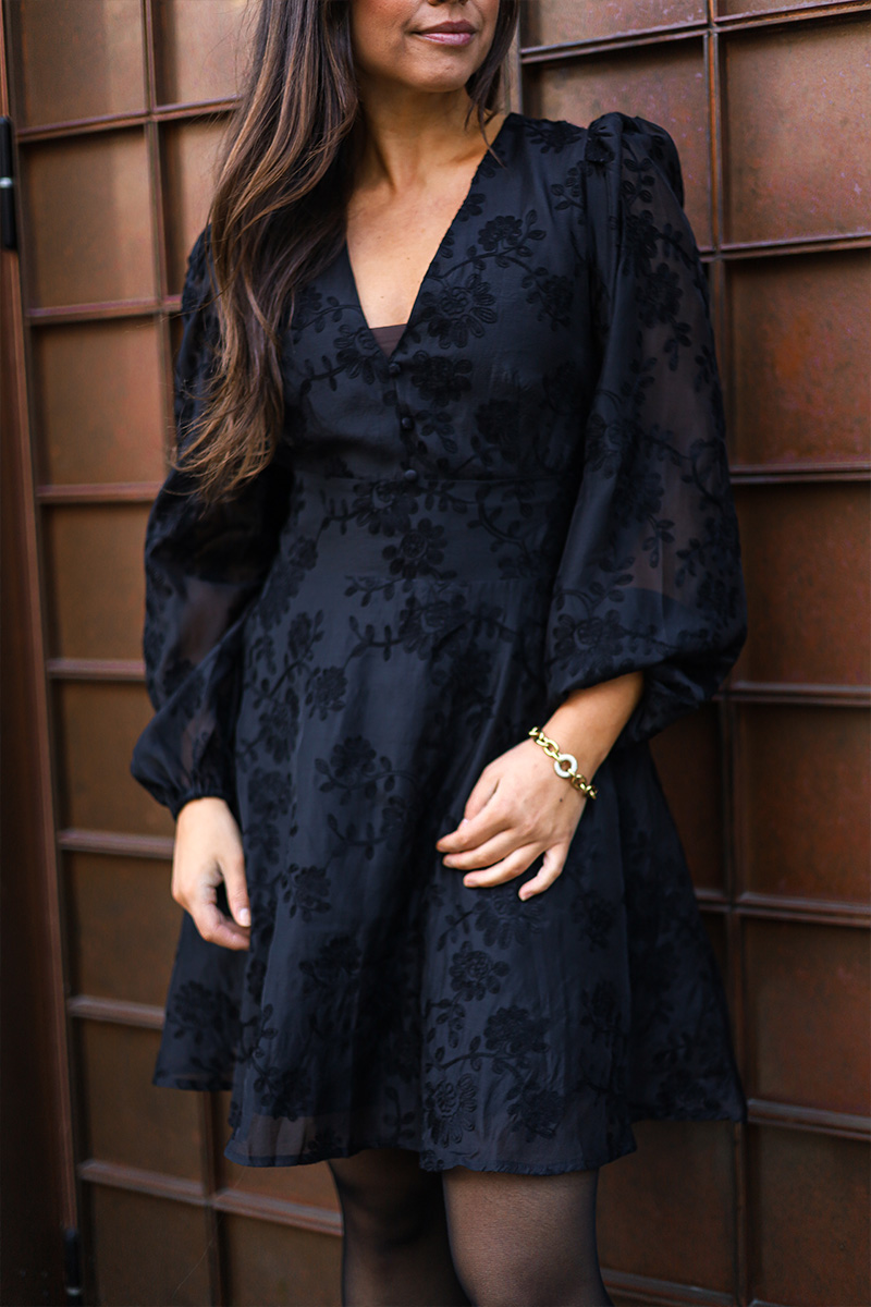 Milly Embroidery Dress Black - Bilde 2