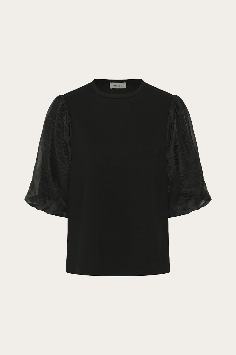 SLMarigold Puff Tee Black - Bilde 4