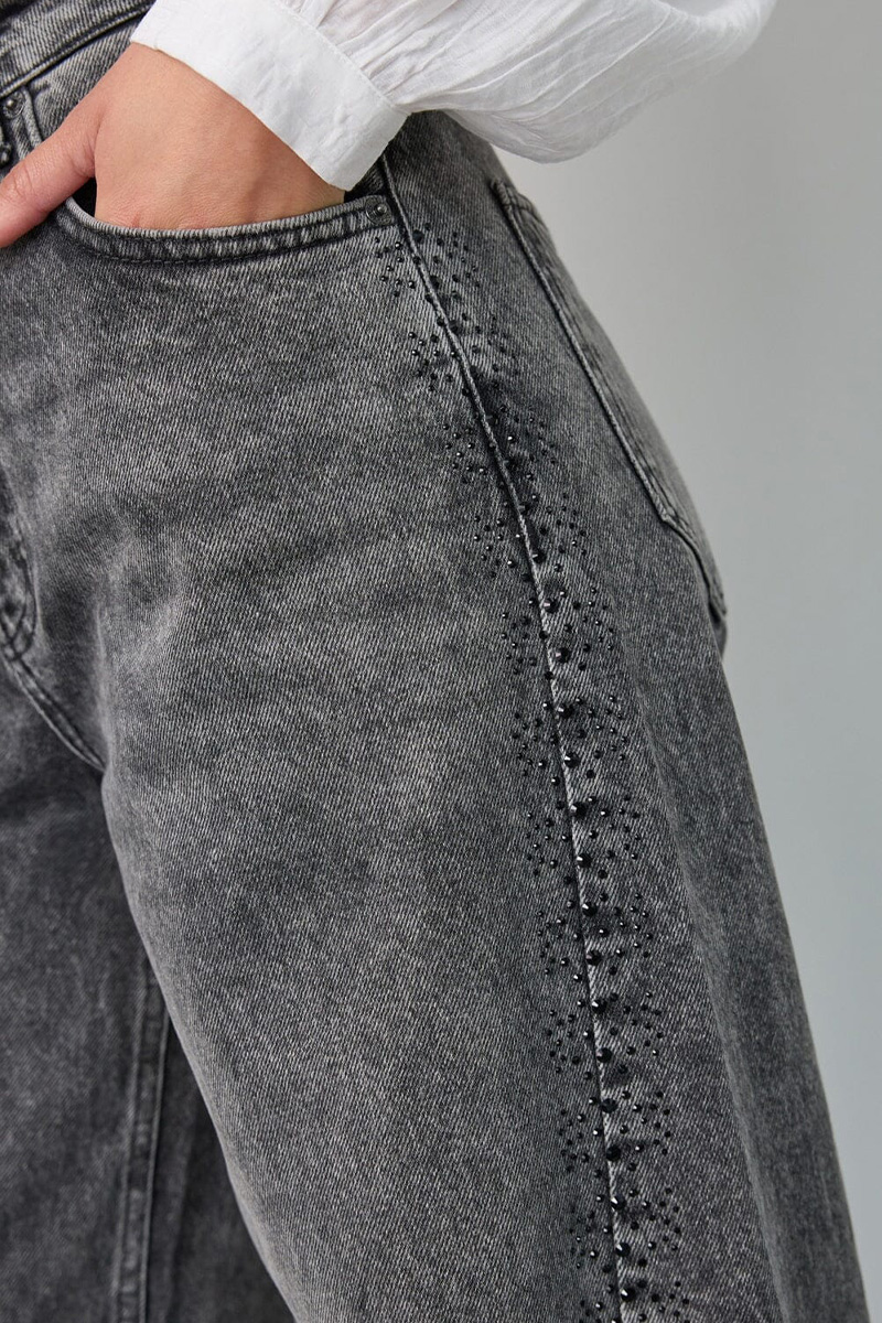 VickyCC Stone Wide Jeans Black - Bilde 6